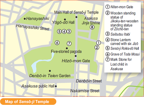 Map of Senso-ji Temple
