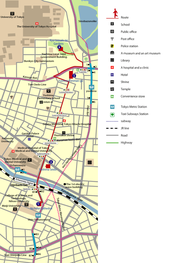 Route Map of Bunkyo city Course