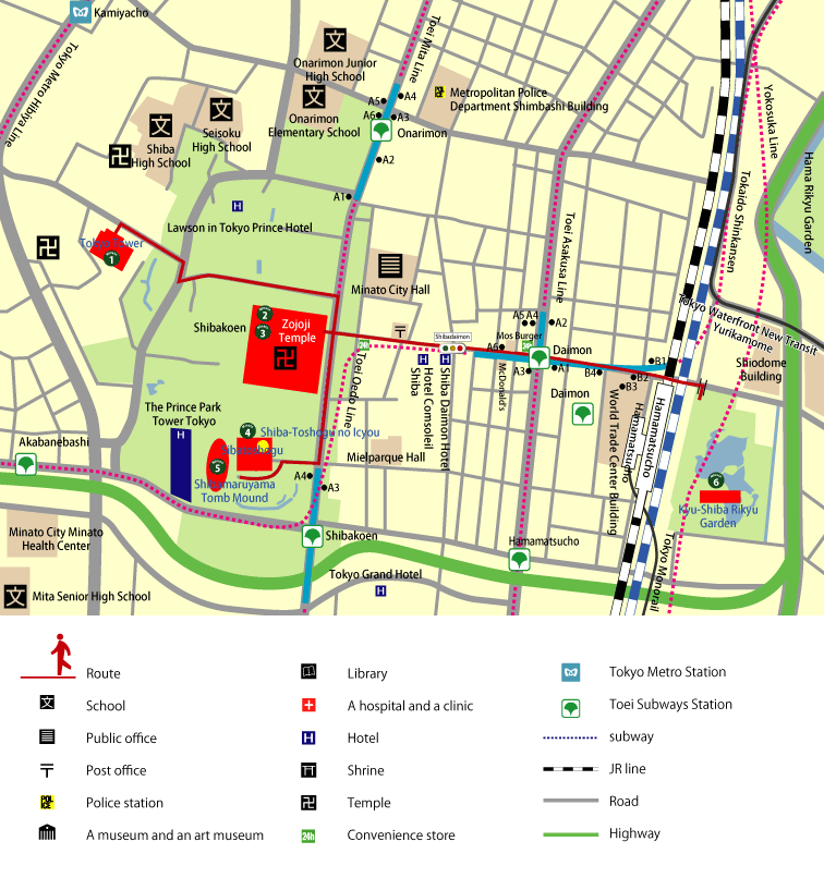 Route Map of Minato city Course