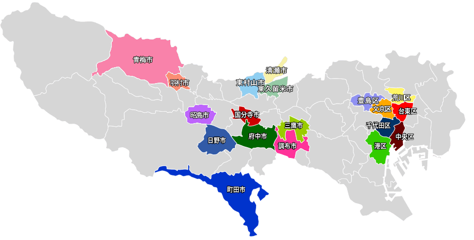 東京都全体地図
