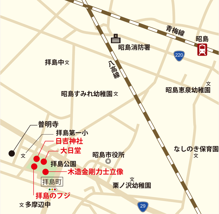 大日堂・日吉神社周辺地図